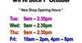 New opening hours